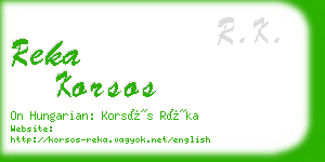 reka korsos business card